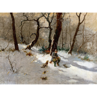 РЕПРОДУКЦИИ НА КАРТИНИ Ловец с куче (1901)